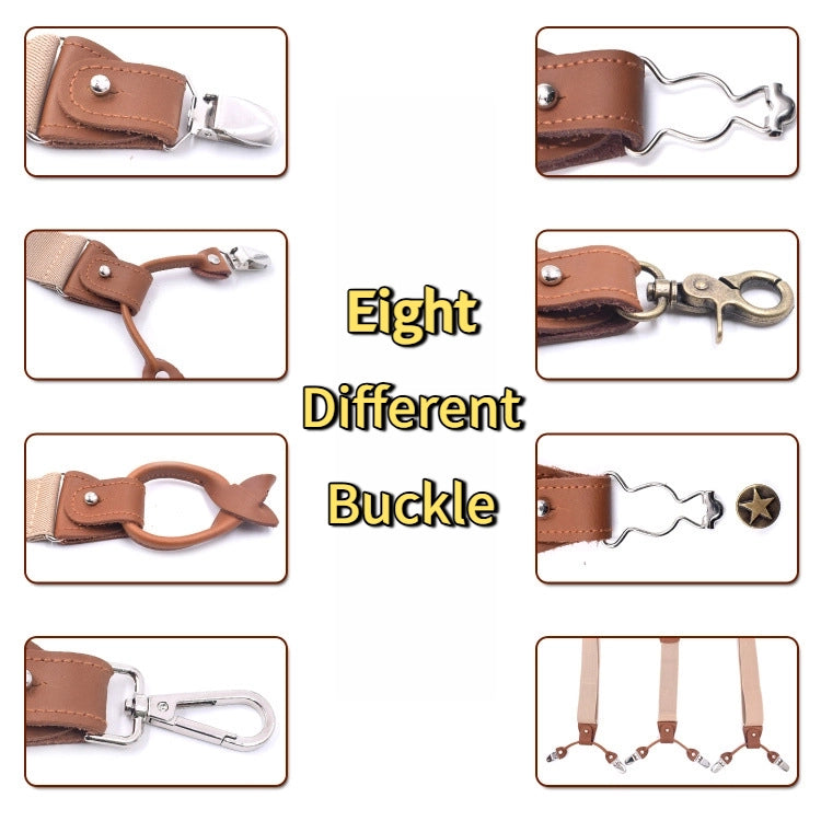 eight buckle for Mens Heavy Duty Suspenders