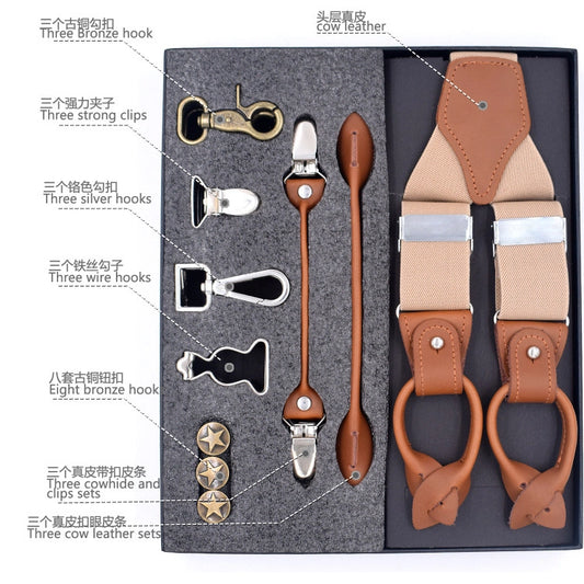 mens shirt suspender with different buckle